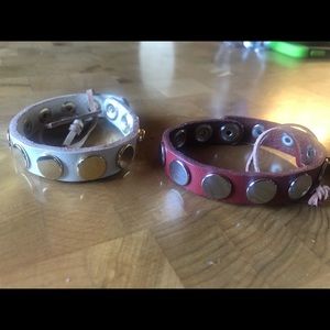 Set of 2 leather linea Pelle bracelets-NEW